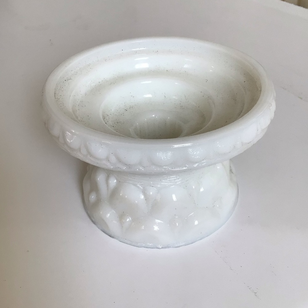 Vintage milk glass candle holder